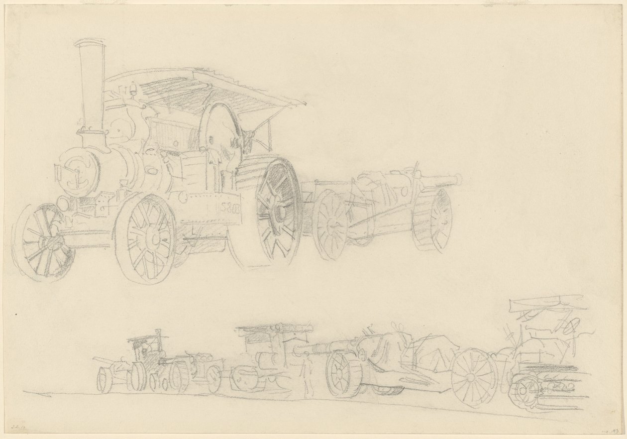Gun Carriages, Francie, 1918. od John Singer Sargent