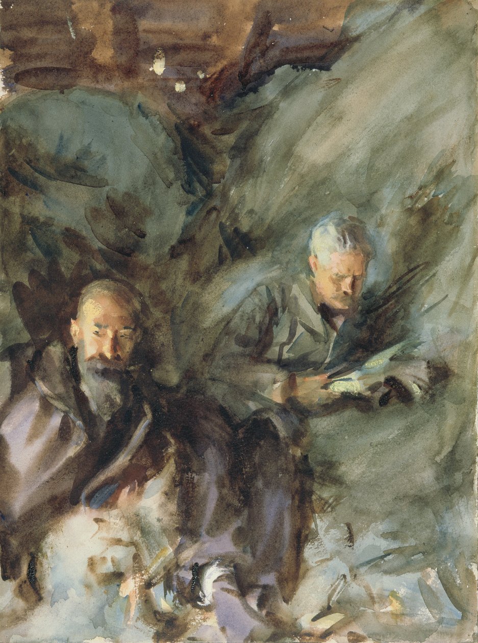 V seníku, kolem 1904-07 (wc na papíře) od John Singer Sargent