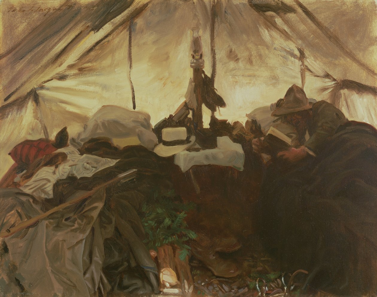Uvnitř stanu v kanadských Skalistých horách, 1916 od John Singer Sargent