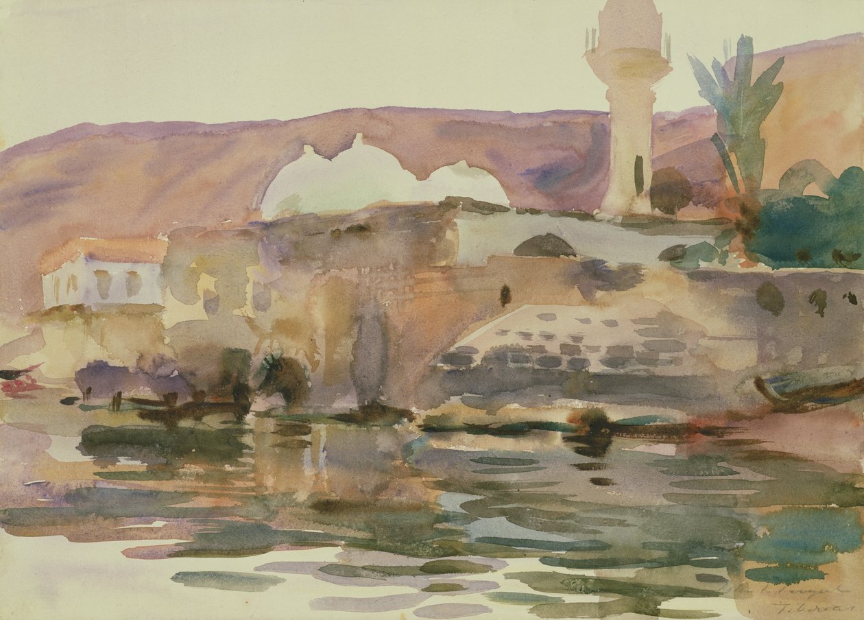Tiberiadské jezero (akvarel na papíře) od John Singer Sargent