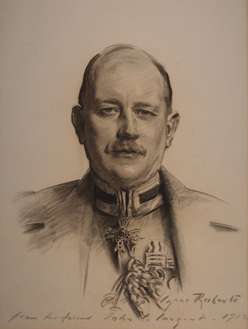 Generálporučík sir George Henry Fowke (kresba uhlím) od John Singer Sargent