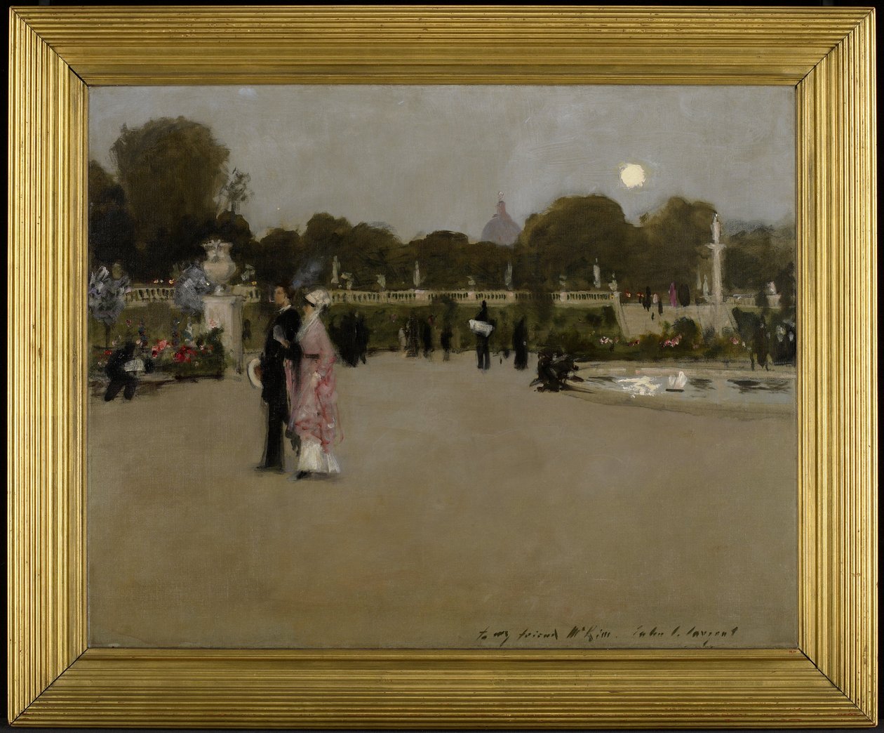 Lucemburské zahrady za soumraku od John Singer Sargent