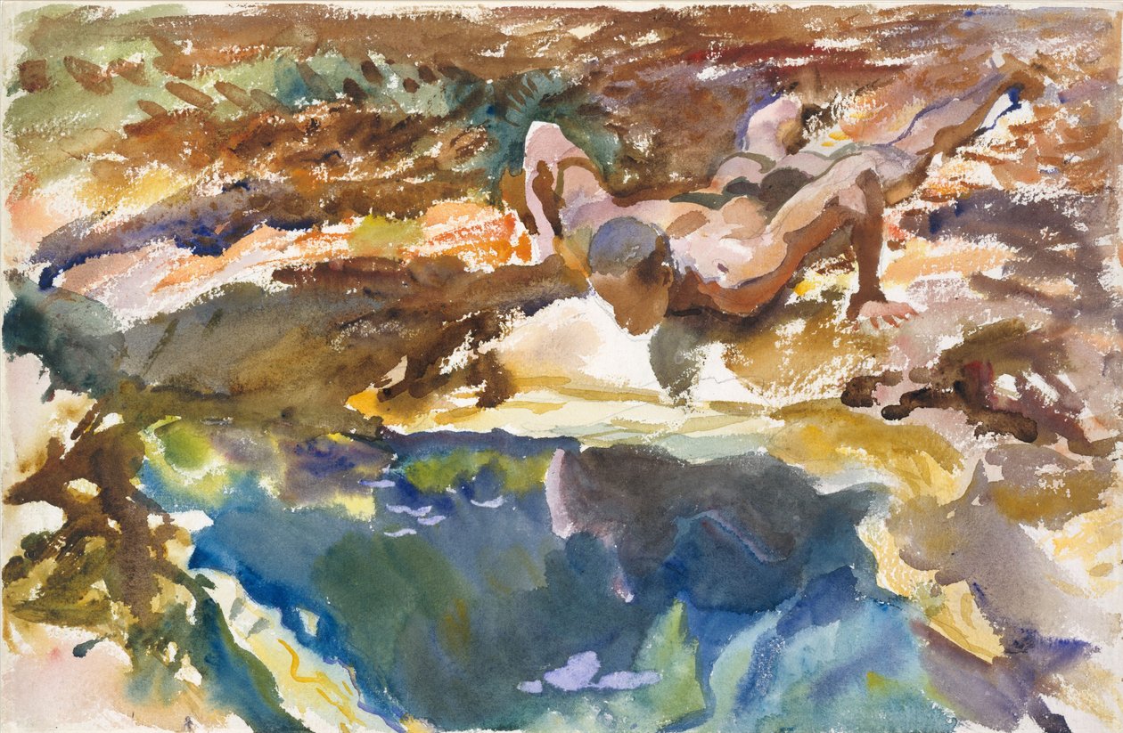 Man and Pool, Florida, 1917 od John Singer Sargent