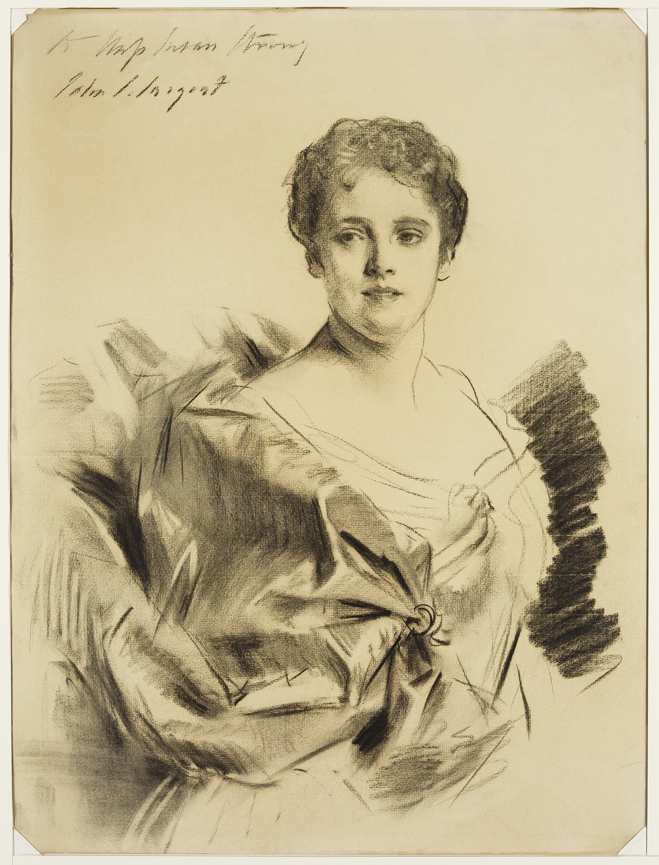 Slečna Susan Strong, mezi koncem 19. a začátkem 20. století (uhlem na smetaně položený papír) od John Singer Sargent
