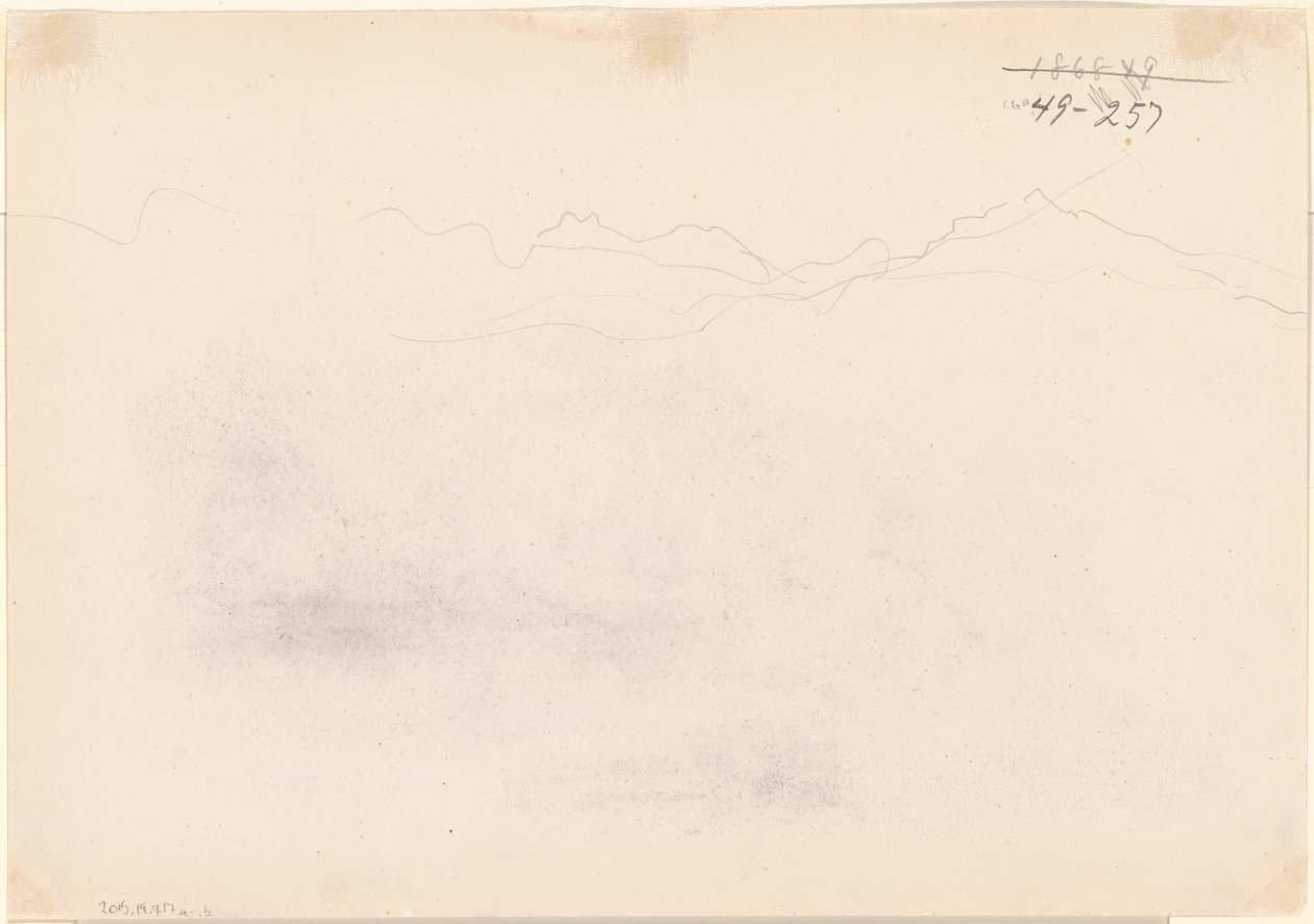 Hory [verso], 1869. od John Singer Sargent