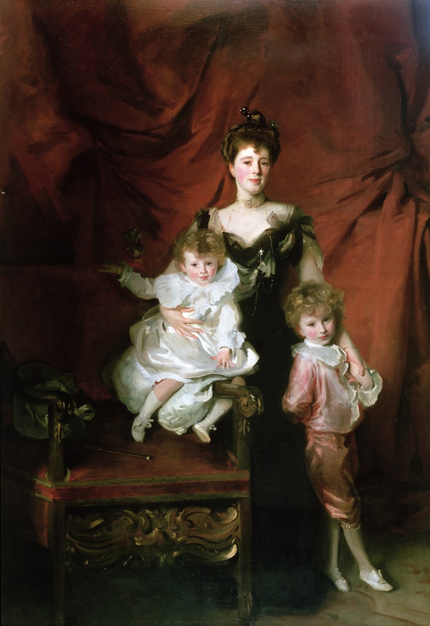 Paní William Marshall Cazalet a dvě z jejích dětí, Edward a Victor, 1900 od John Singer Sargent