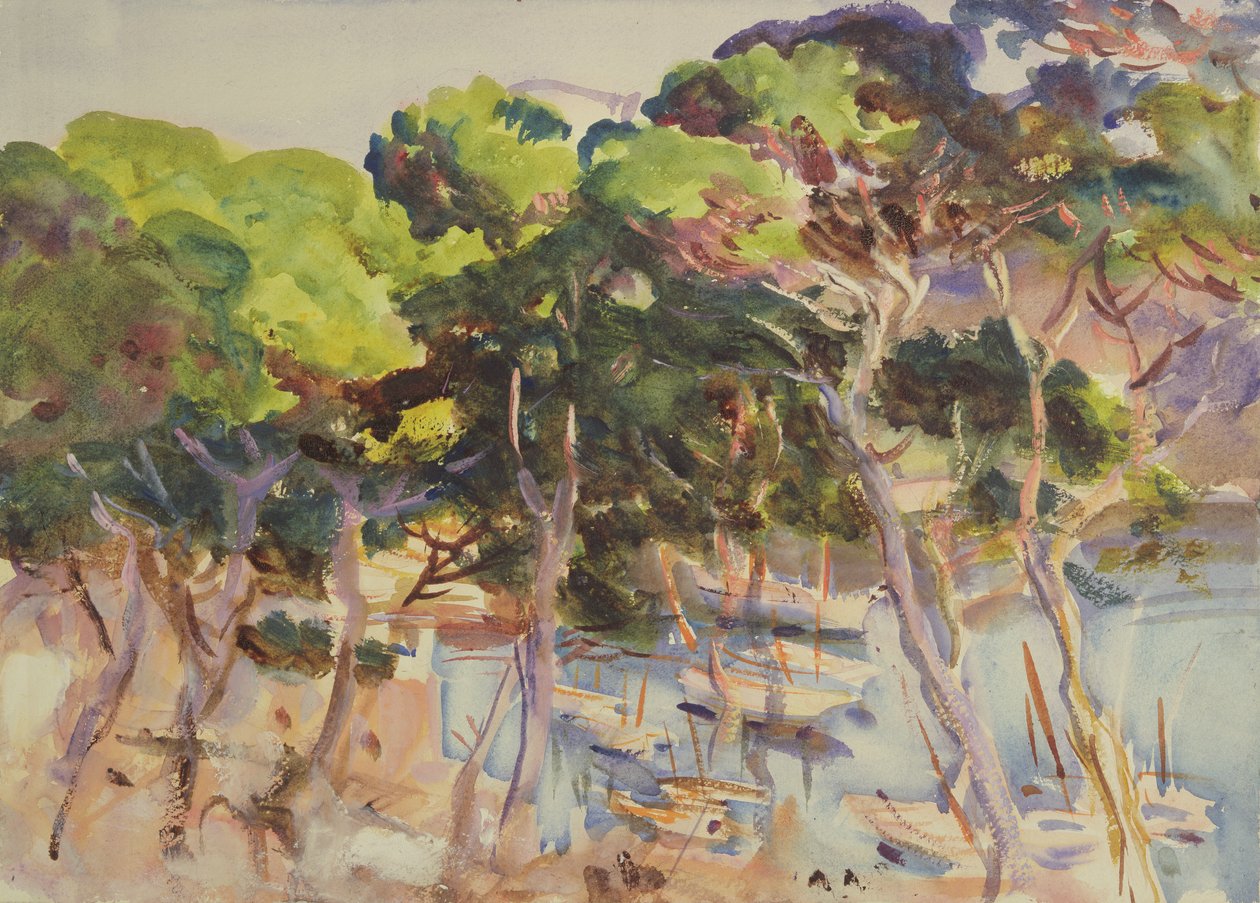 Port of Soller, 1907-08 (wc na papíře) od John Singer Sargent