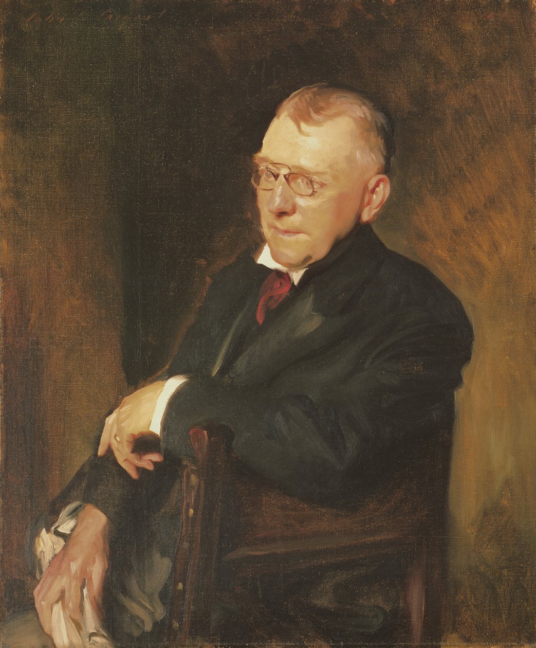 Portrét Jamese Whitcomba Rileyho od John Singer Sargent
