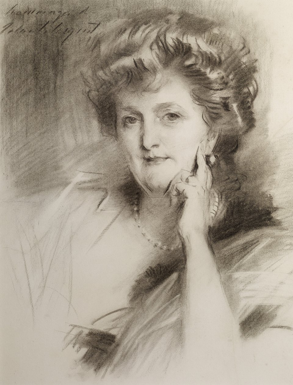 Portrét ženy, po roce 1900 (křída na tkaném papíře) od John Singer Sargent