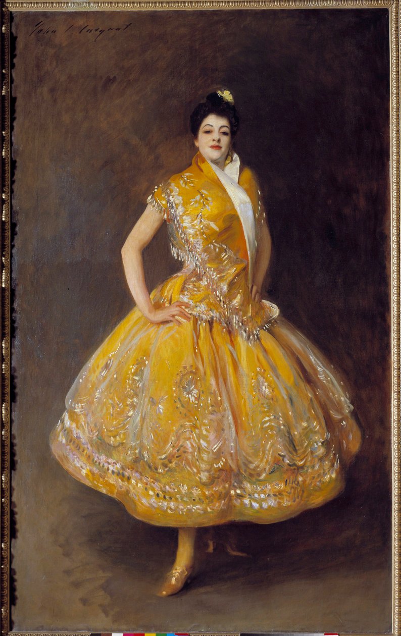 Portrét španělské tanečnice Carmencita Obraz Johna Singera Sargenta (1856-1925) 1892 Ne. 2,32x1,42 m Paříž, Musee d