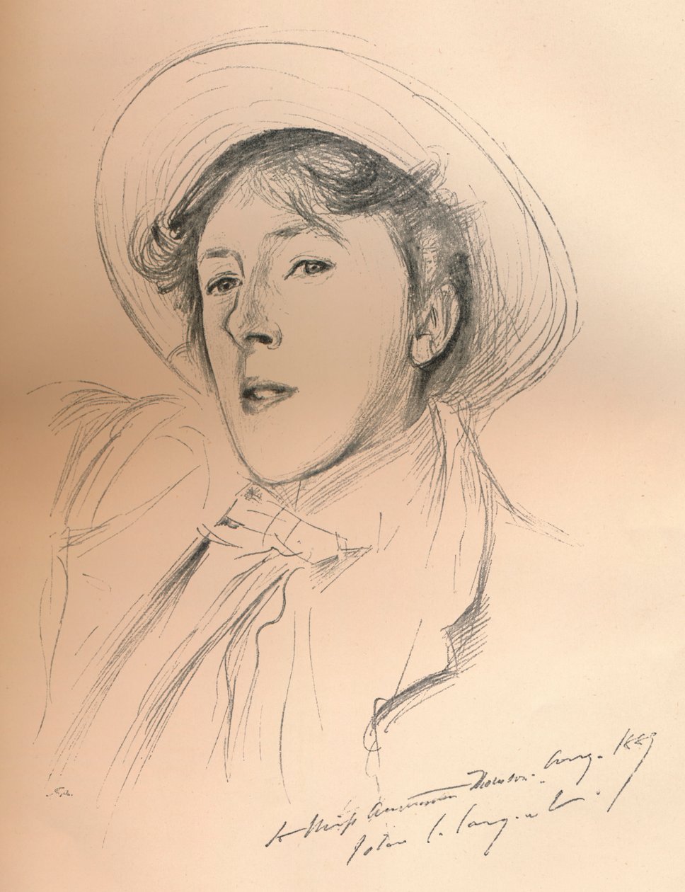 Portrét slečny Violet Paget Vernon Lee, c1881 od John Singer Sargent