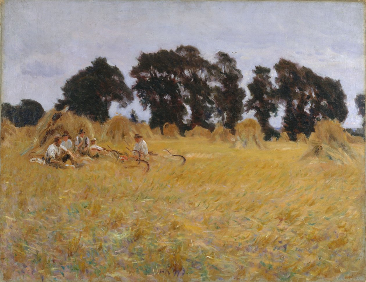Ženci odpočívající v pšeničném poli, 1885 od John Singer Sargent