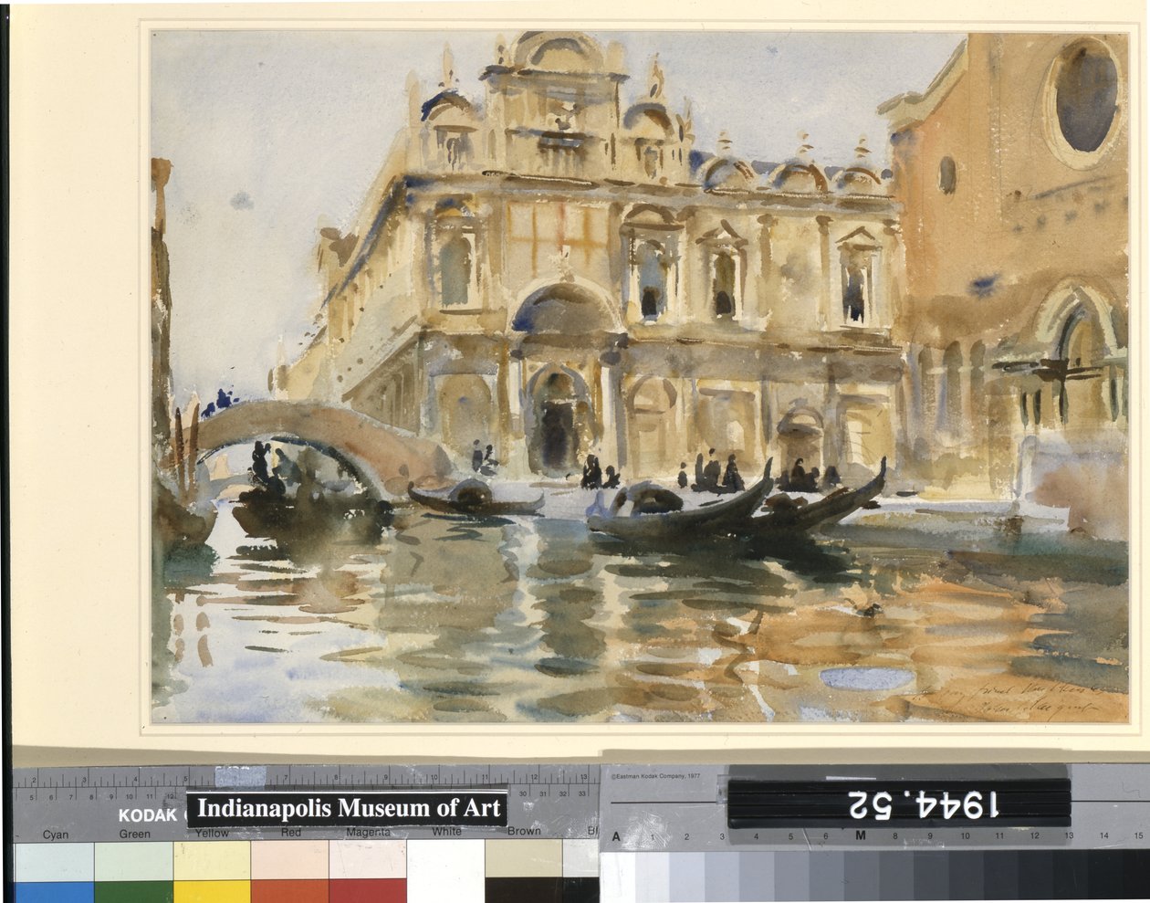 Rio Dei Mendicanti, Benátky (akvarel přes tužku na špinavě bílém papíře) od John Singer Sargent