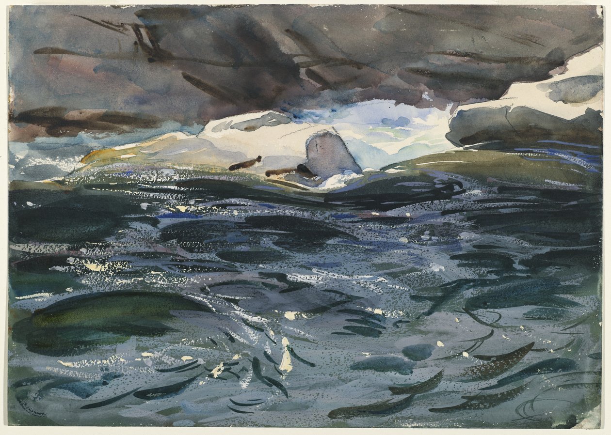 Salmon River, 1901 (neprůhledné a průsvitné wc a grafit) od John Singer Sargent