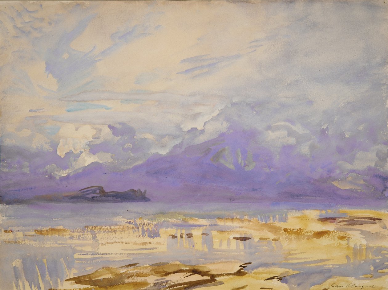 Sirmione, 1913 (wc a kvaš na špinavě bílém tkaném papíře) od John Singer Sargent