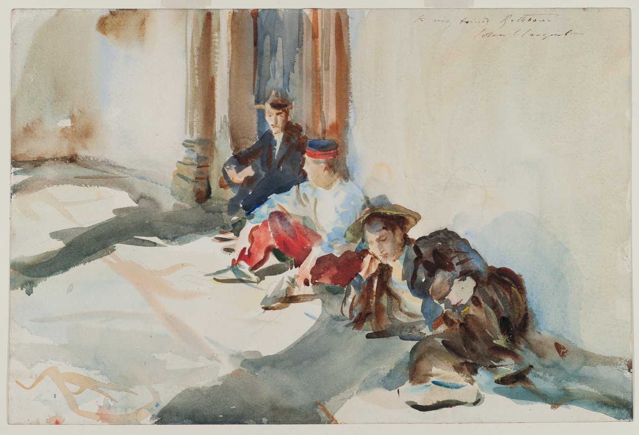 Španělští vojáci, c.1902-03 (wc na papíře) od John Singer Sargent