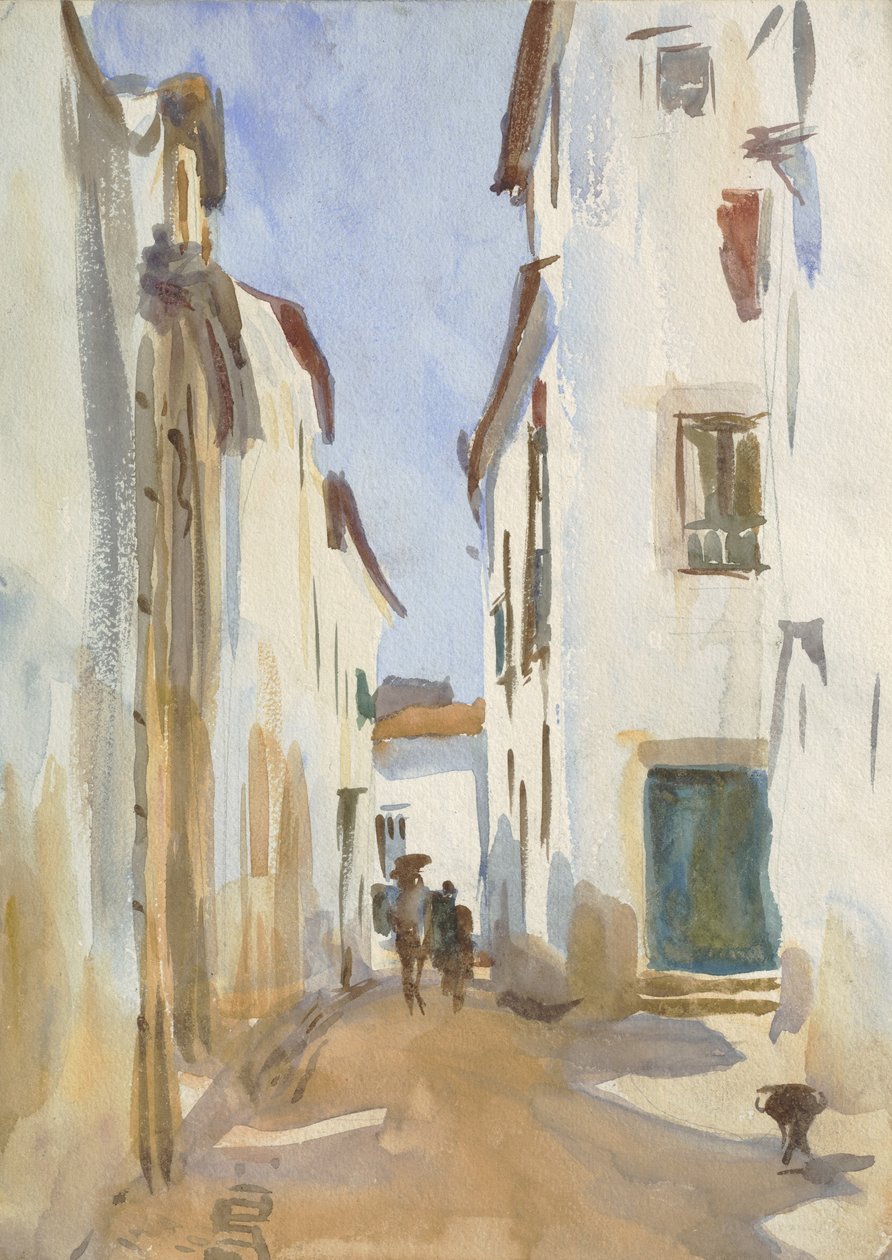 Ulice ve středomořském městě od John Singer Sargent