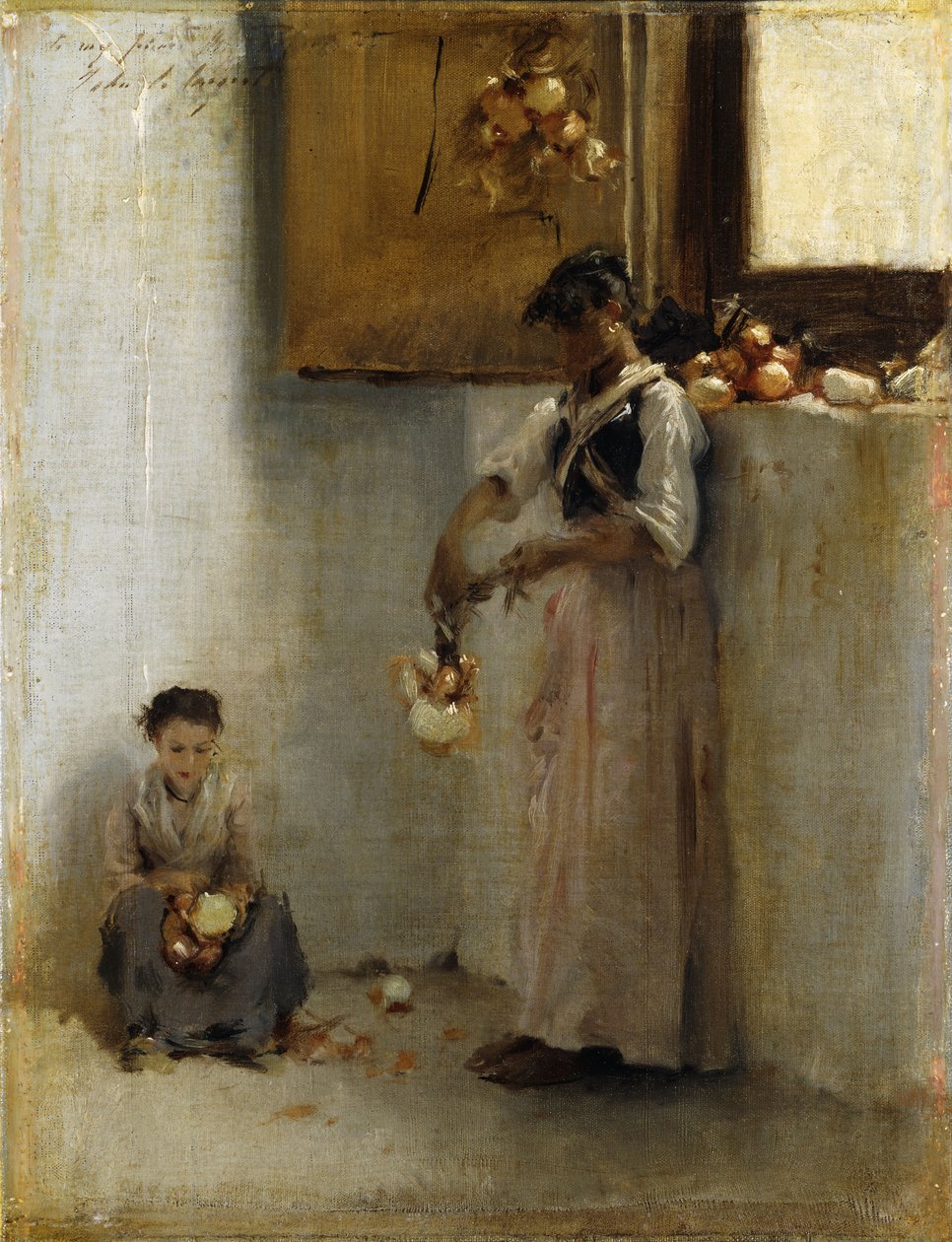 Navlékání cibule, kolem roku 1882 od John Singer Sargent