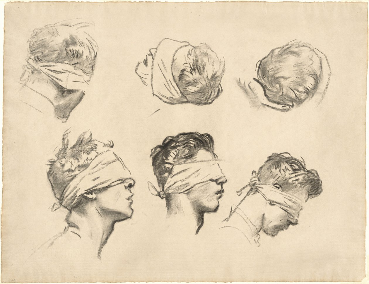 Studie pro Gassed, 1918-1919. od John Singer Sargent