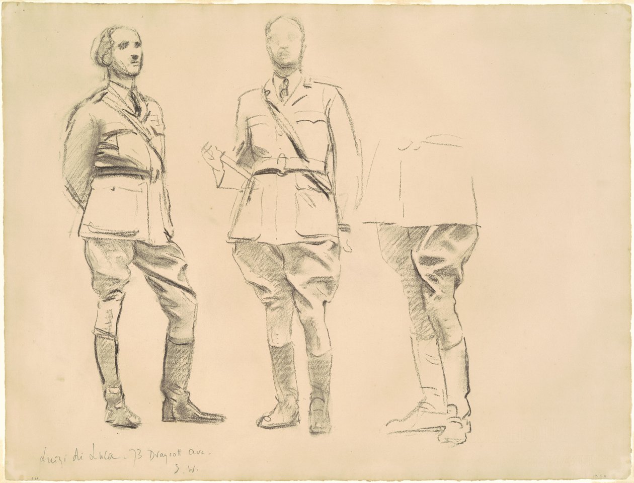 Studie pro generální důstojníky první světové války, 1920-1922. od John Singer Sargent