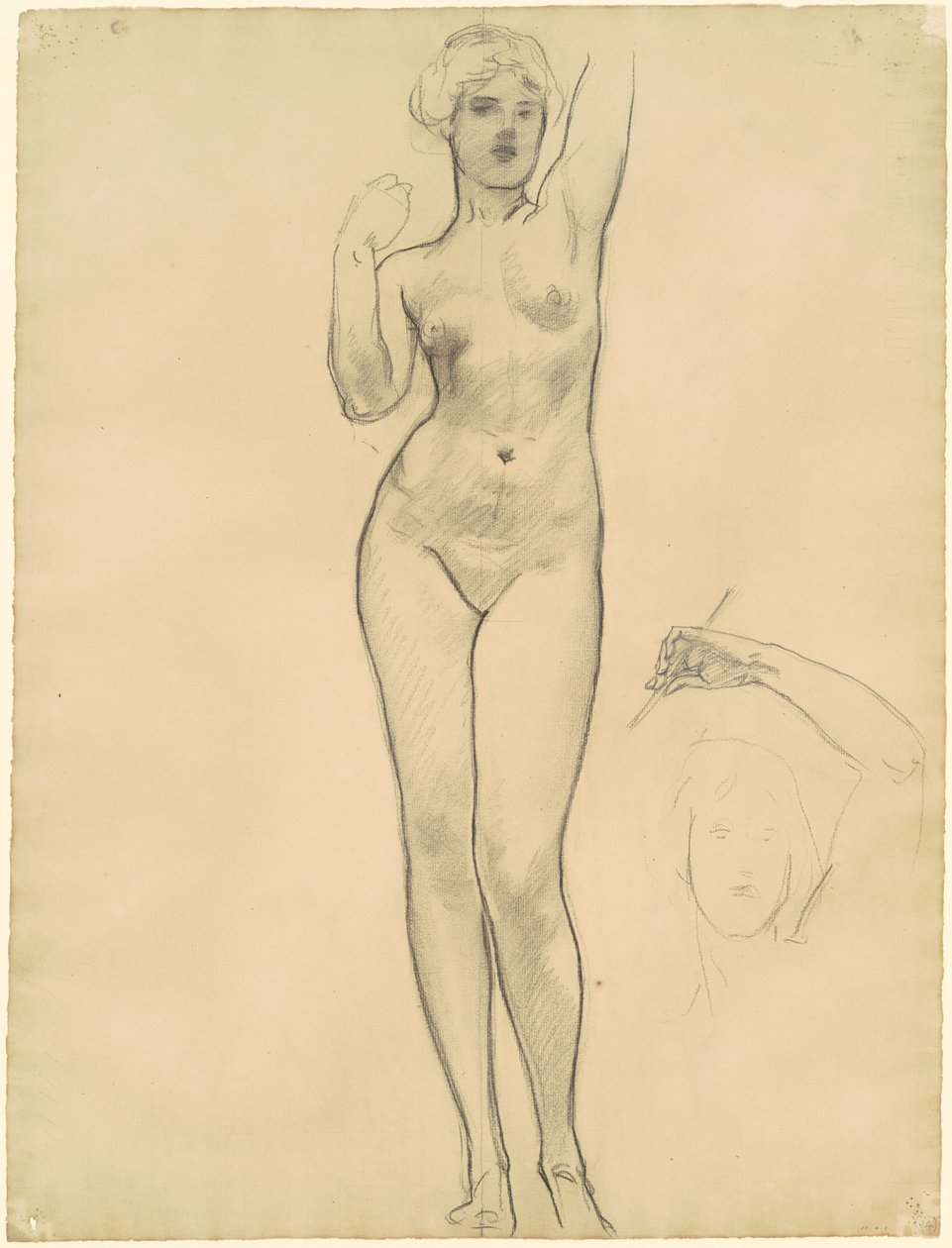 Studie Afrodity pro "Aphrodite a Eros" od John Singer Sargent