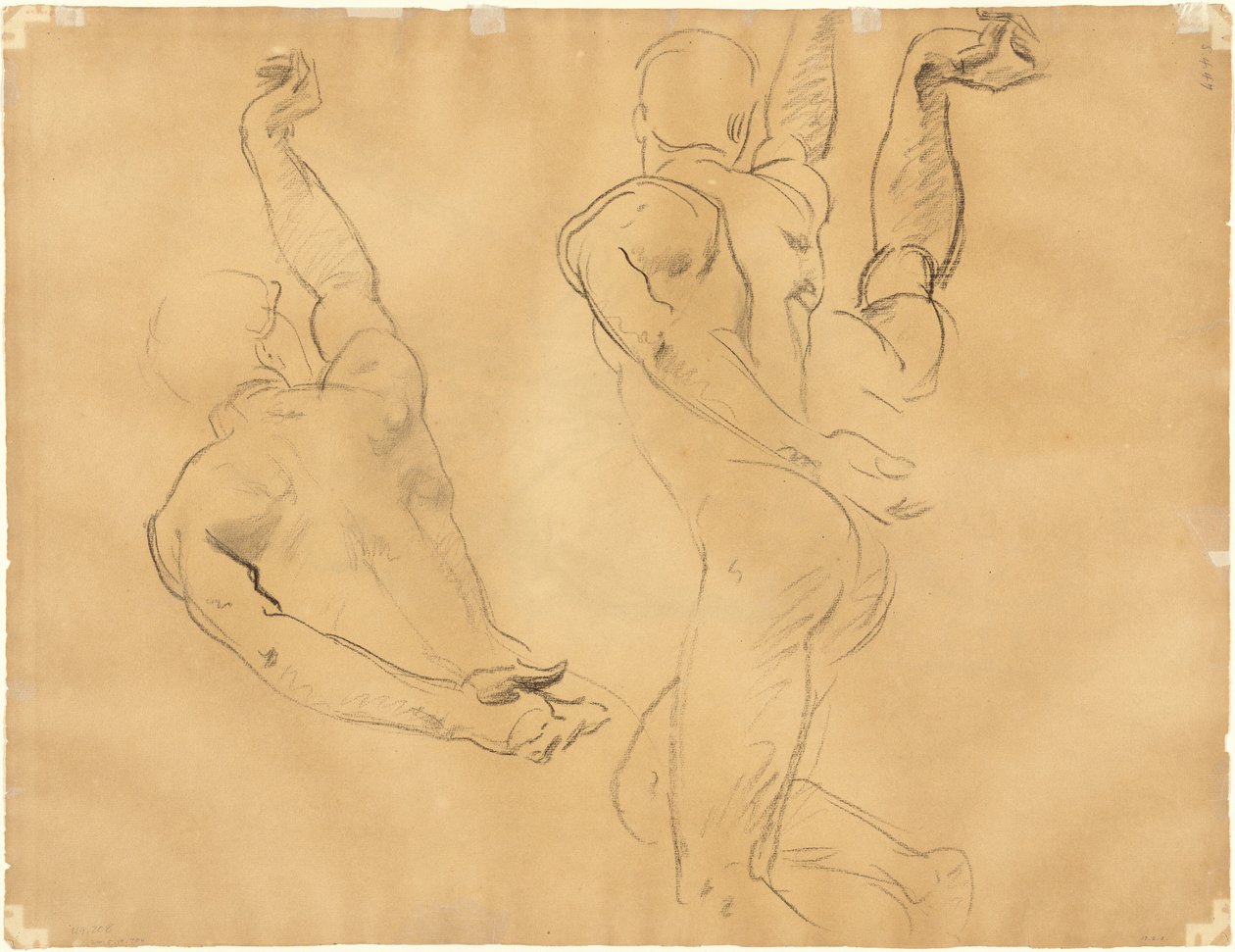 Studie mužských aktů [verso] od John Singer Sargent