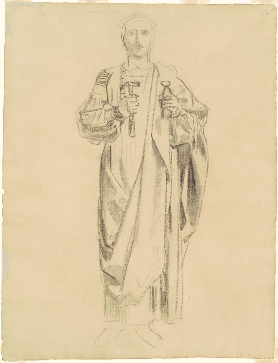 Studie na "Dogma o vykoupení: Vlys andělů" [recto] od John Singer Sargent