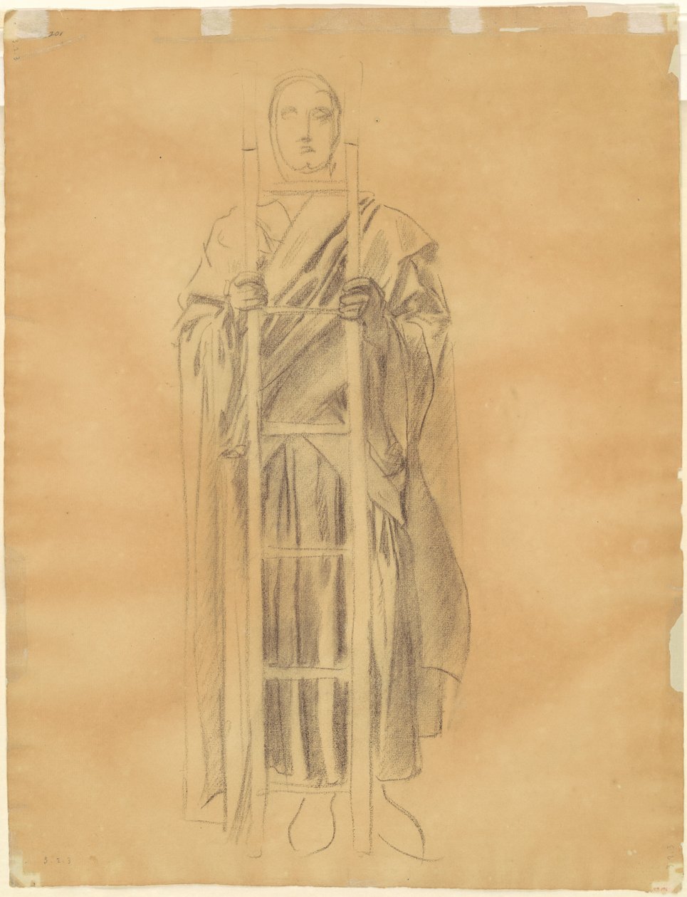 Studie k dogmatu vykoupení: Frieze of Angels [verso], 1895-1903. od John Singer Sargent