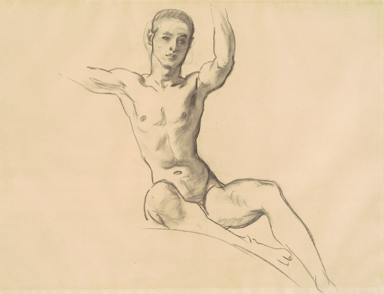 Studie pro postavu nad hudbou, 1919-1920. od John Singer Sargent