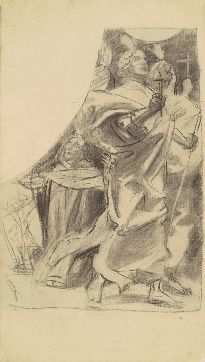 Studie k triumfu náboženství, c. 1903-1916. od John Singer Sargent