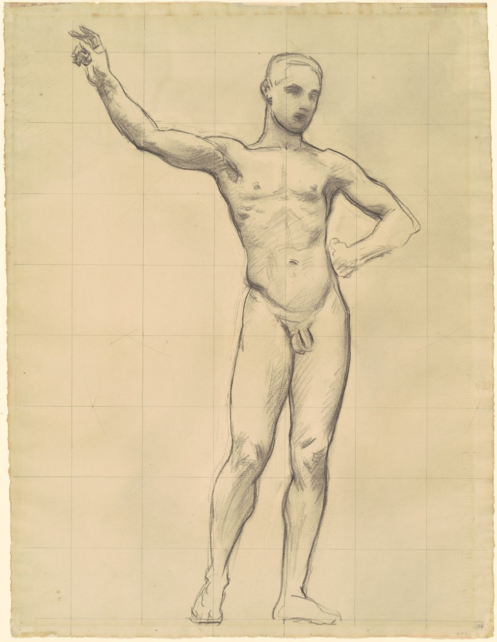 Studie Apolla pro "Apollo a múzy" od John Singer Sargent