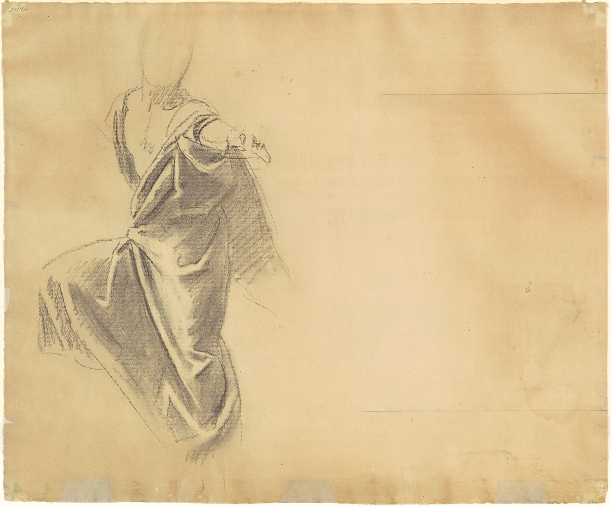 Studie soukenictví [verso] od John Singer Sargent