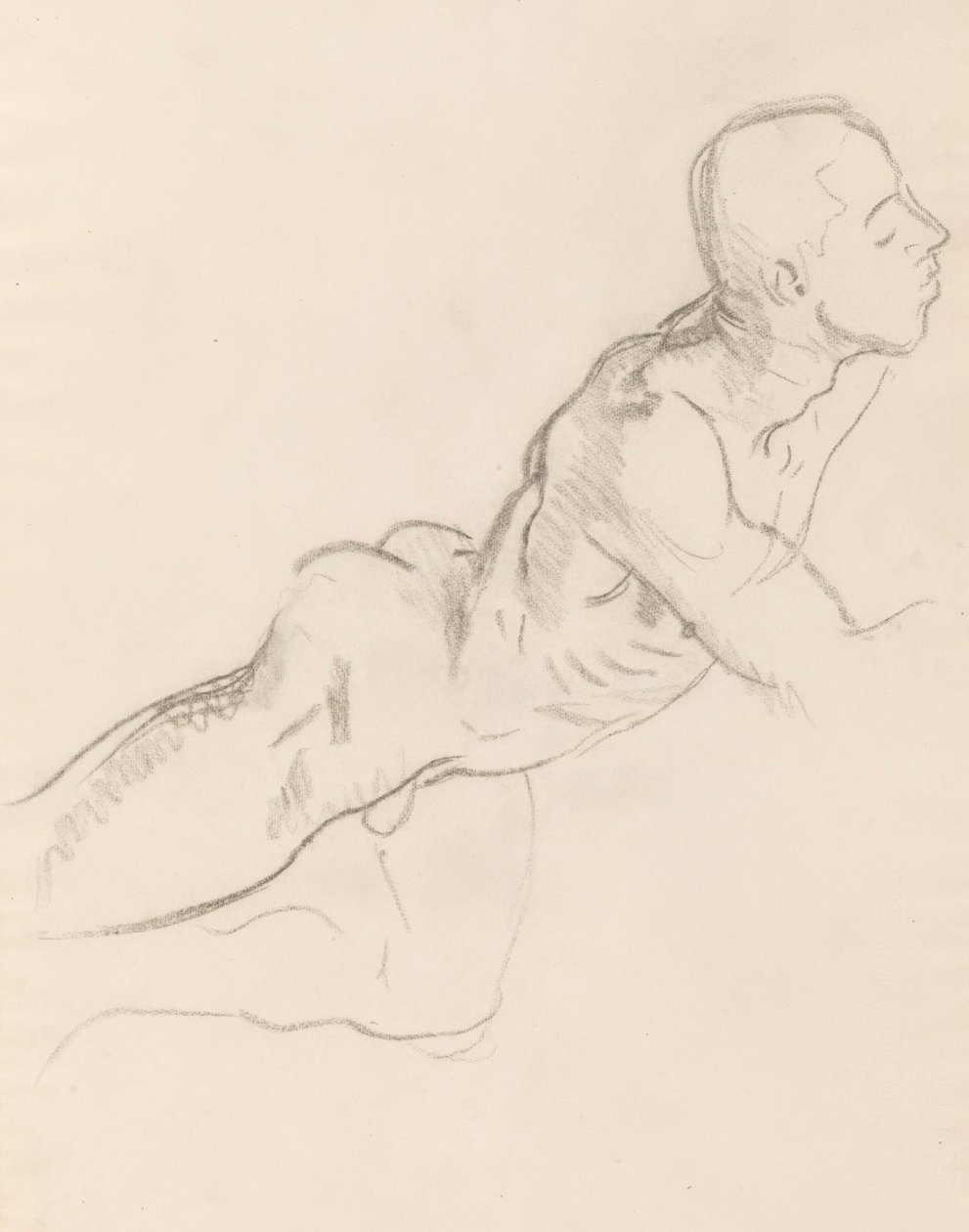 Studie Erosu pro Erós a psychiku, reliéfní výzdoba, Rotunda, Museum of Fine Arts, Boston od John Singer Sargent