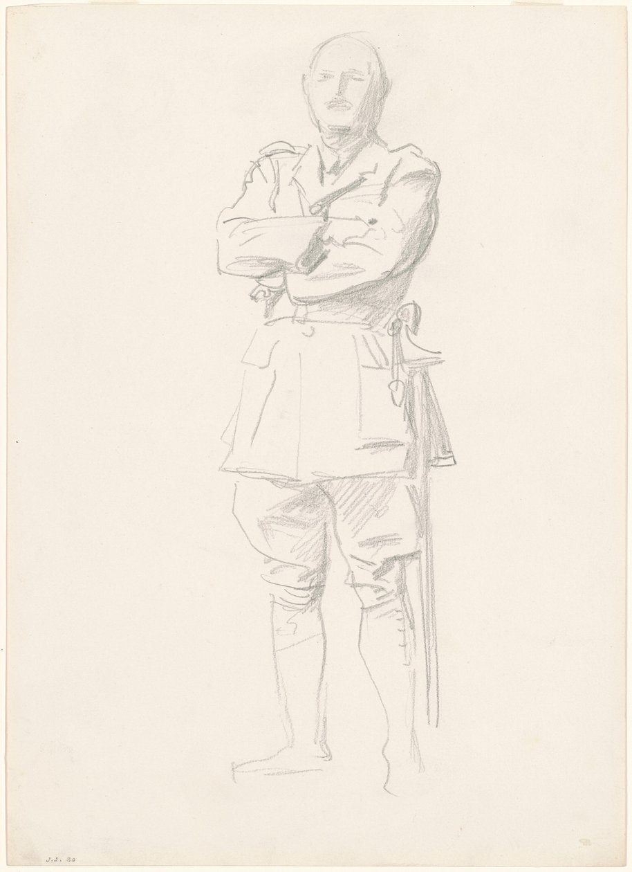Studie generála Louise Bothy pro generální důstojníky první světové války, 1920-1922. od John Singer Sargent
