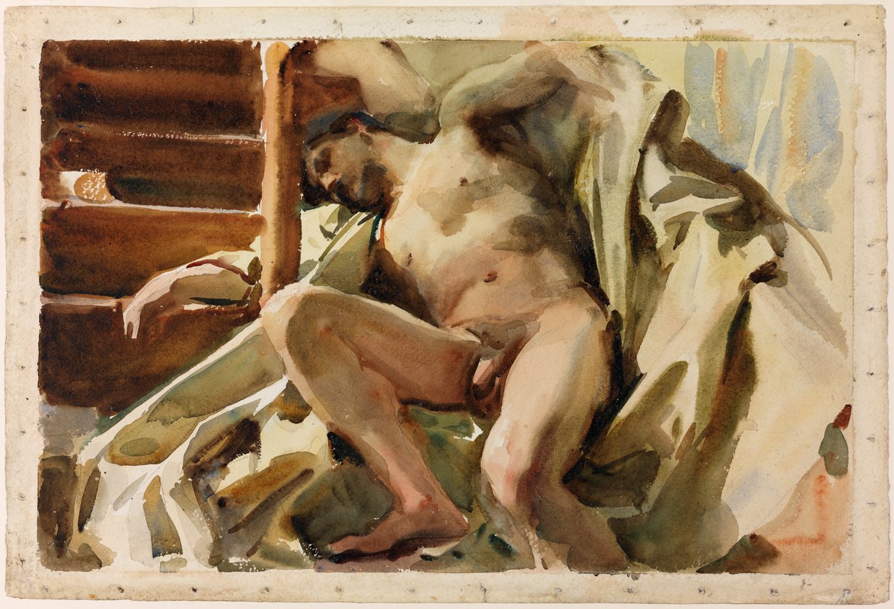 Studie ležícího mužského aktu od John Singer Sargent
