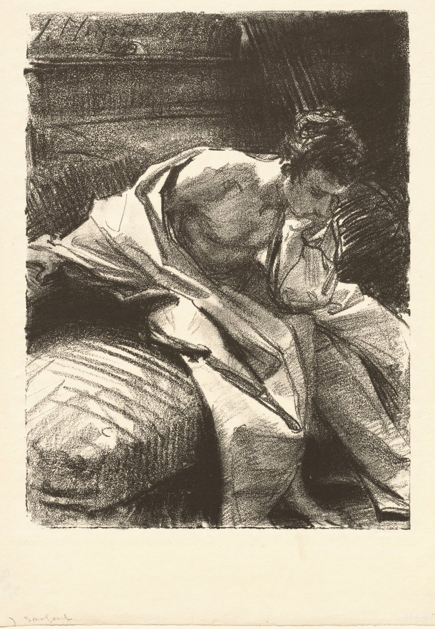 Studie sedícího muže od John Singer Sargent