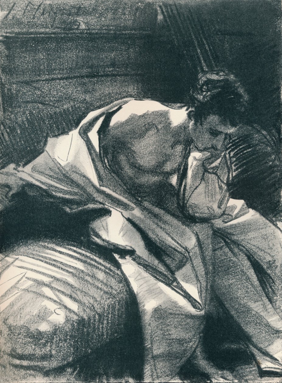 Studie mladého muže, sedícího, 1895, 1896 od John Singer Sargent