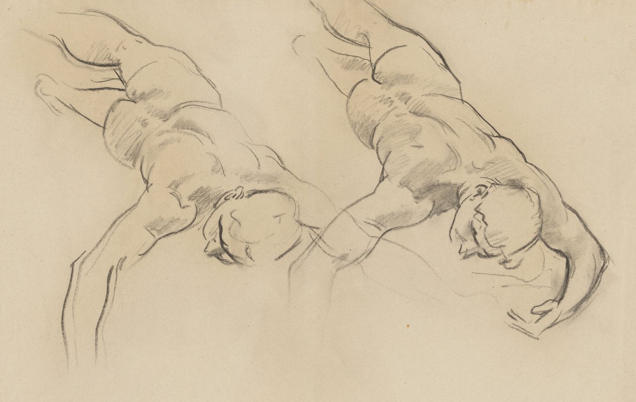 Studie jedné z Hodin (třetí postava zleva, otočená) pro nástěnnou malbu „Apollo ve svém voze s Hodinami“, schodiště, Muzeum výtvarných umění, Boston od John Singer Sargent