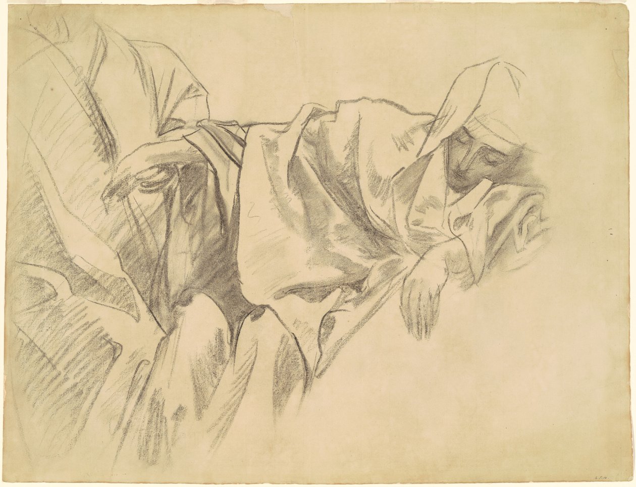 Studie o ukřižování za „patnáct tajemství růžence“ od John Singer Sargent