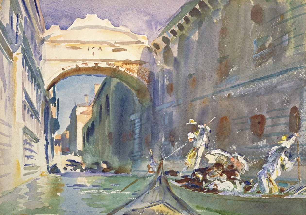 Most vzdechů, cca 1905-08 (wc na papíře) od John Singer Sargent