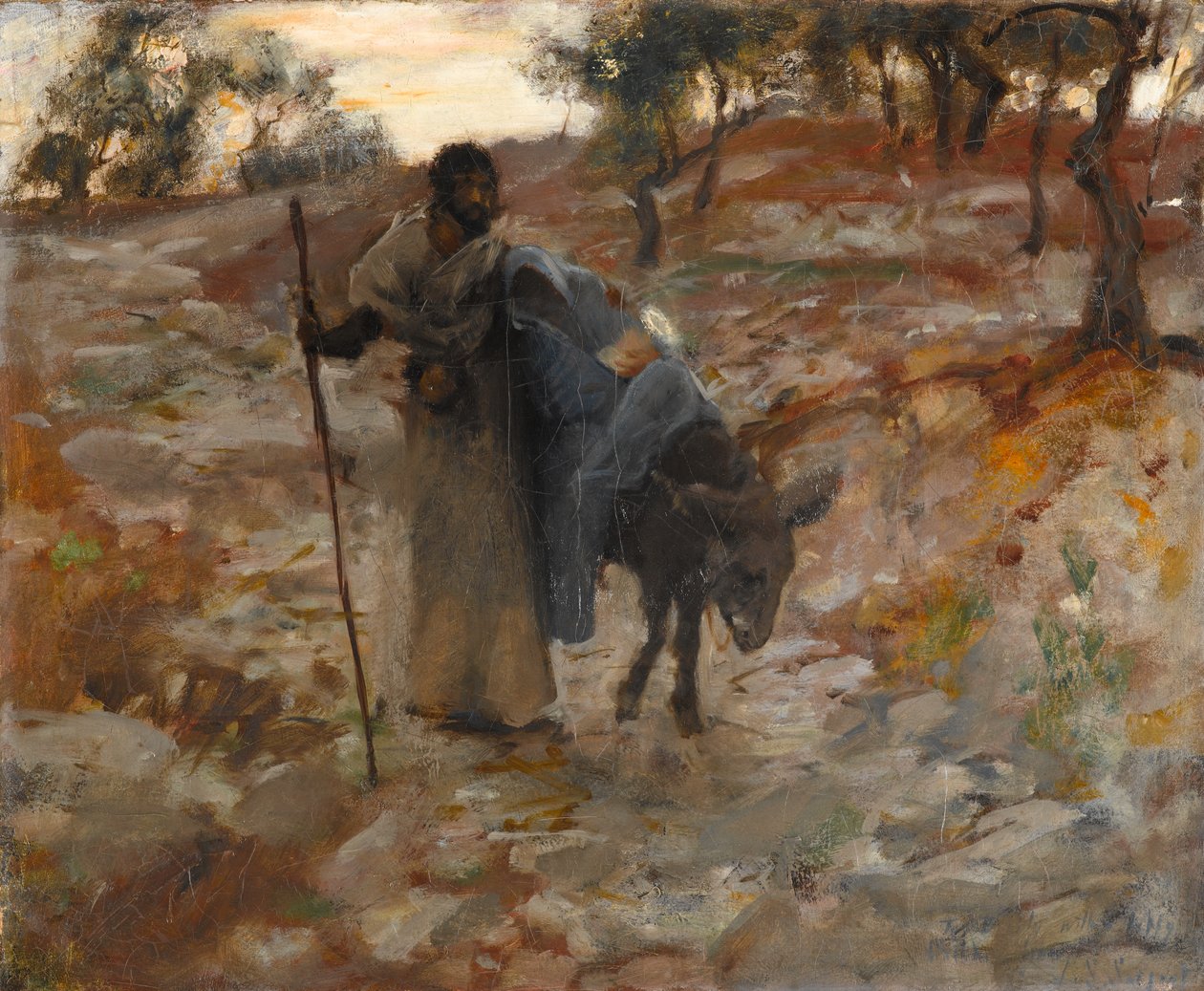 Útěk do Egypta, cca 1877-79 (olej na plátně) od John Singer Sargent