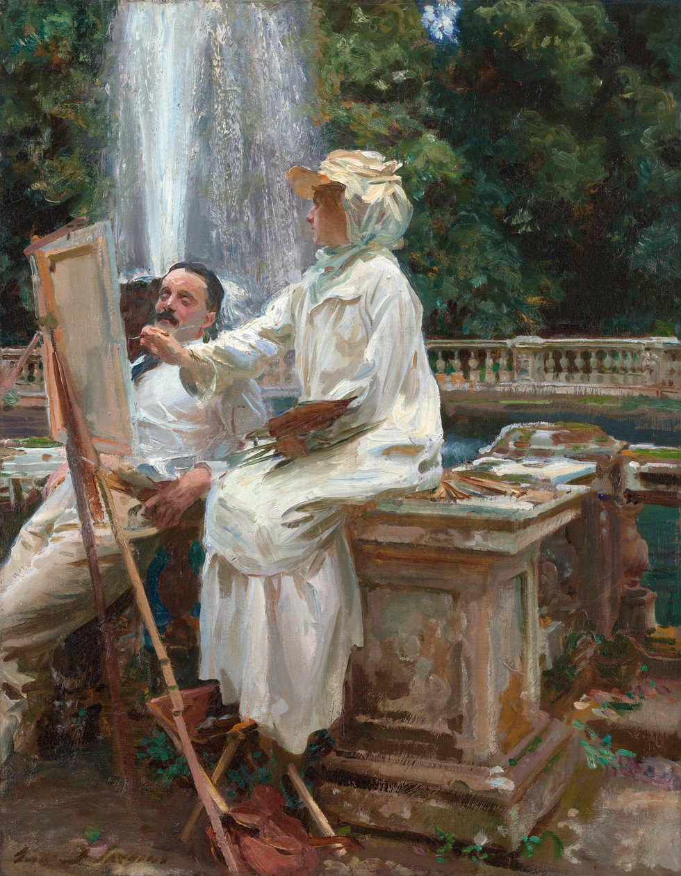 Fontána, Villa Torlonia, Frascati, Itálie, 1907. od John Singer Sargent