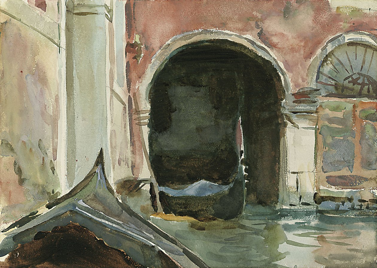 Benátský kanál (akvarel a tužka) od John Singer Sargent