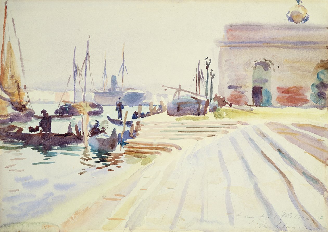 Benátky (wc nad grafitem na papíře) od John Singer Sargent