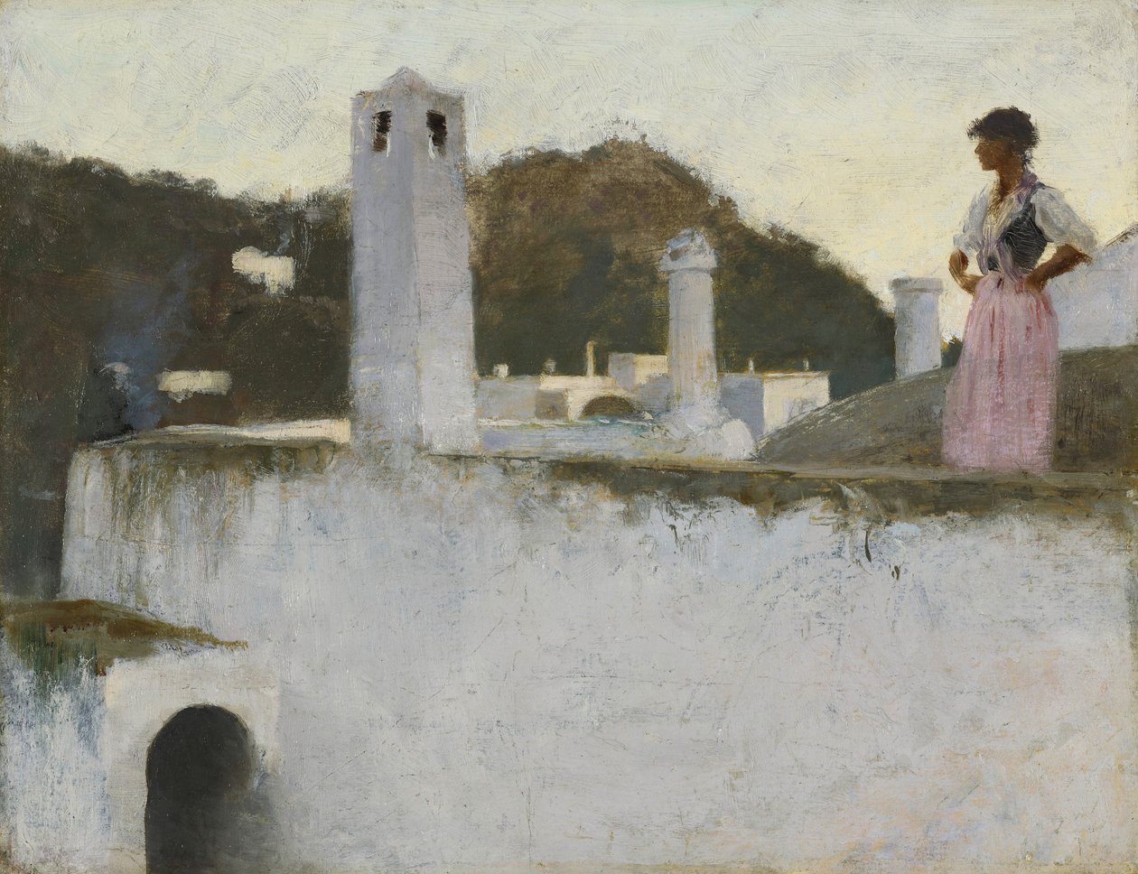 Pohled na Capri, asi 1878 (olej na akademické desce) od John Singer Sargent