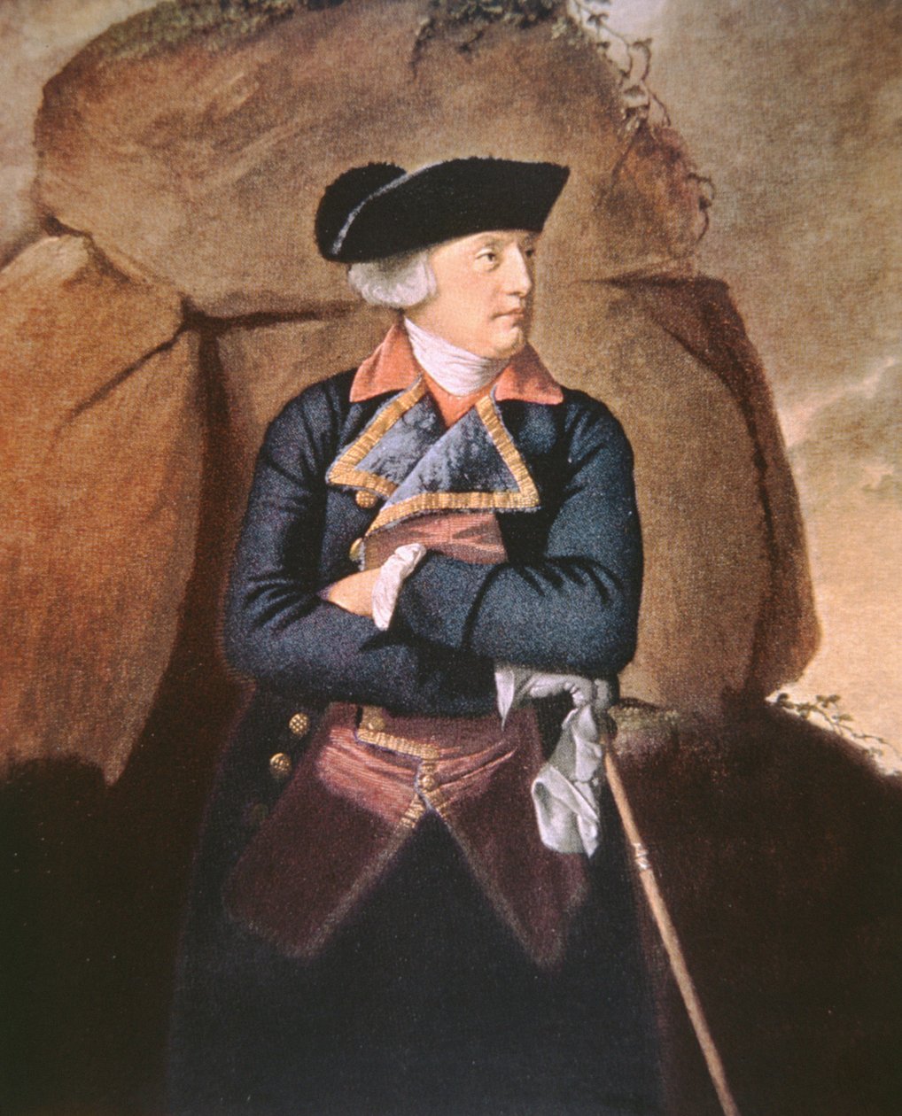 Admirál Richard Howe (barevné lito) od John Singleton (after) Copley