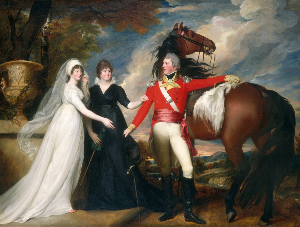 Plukovník William Fitch a jeho sestry Sarah a Ann Fitch, 18001801. od John Singleton Copley