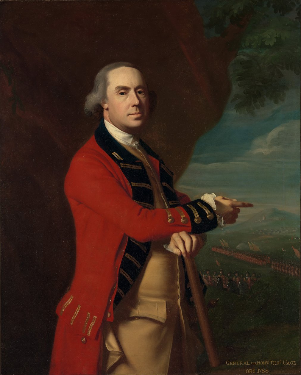 Portrét generála Thomase Gage, kolem roku 1768 (olej na plátně upevněném na masonitu) od John Singleton Copley