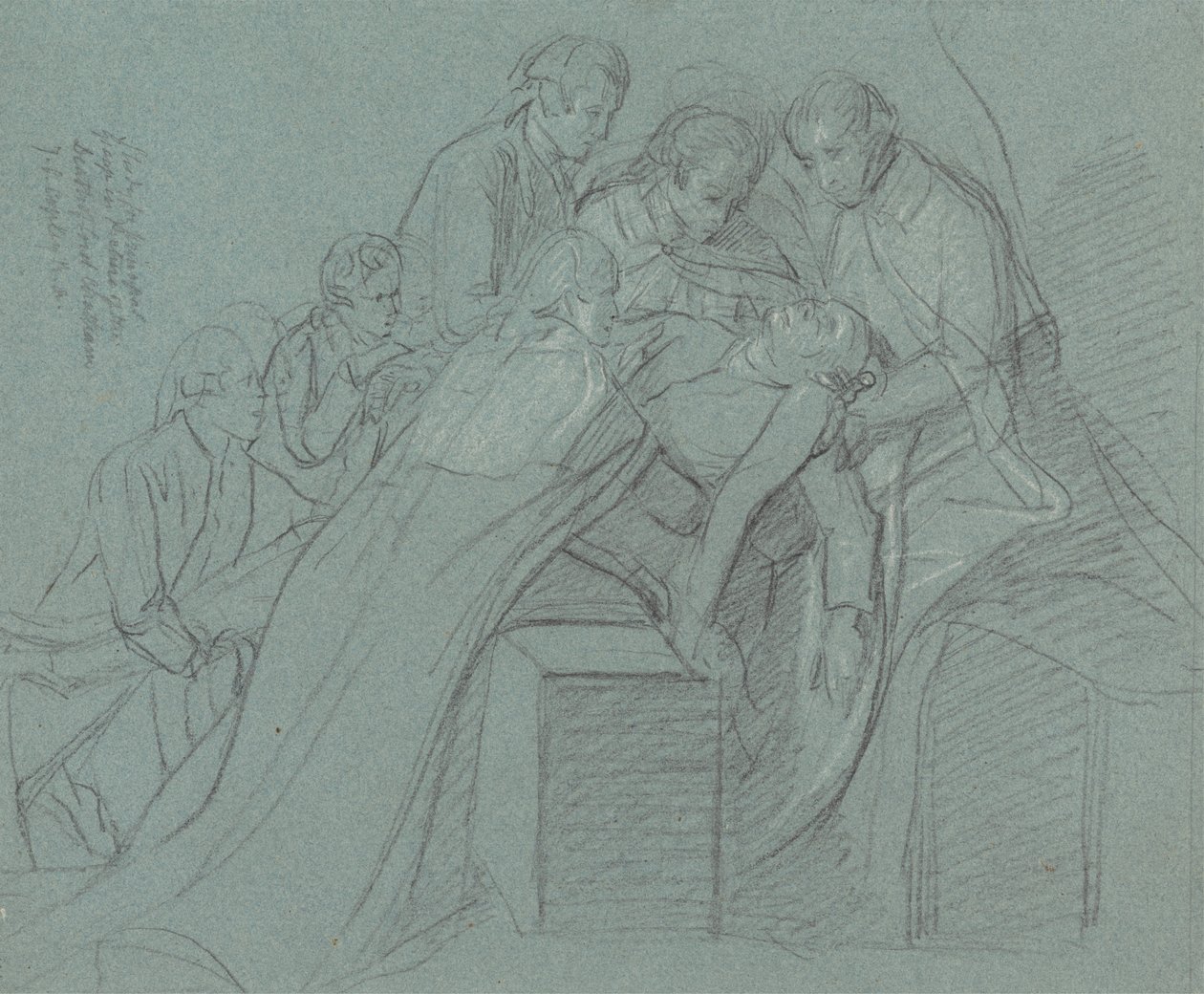 Studie pro Centrální skupinu v "Smrt hraběte z Chathamu" od John Singleton Copley