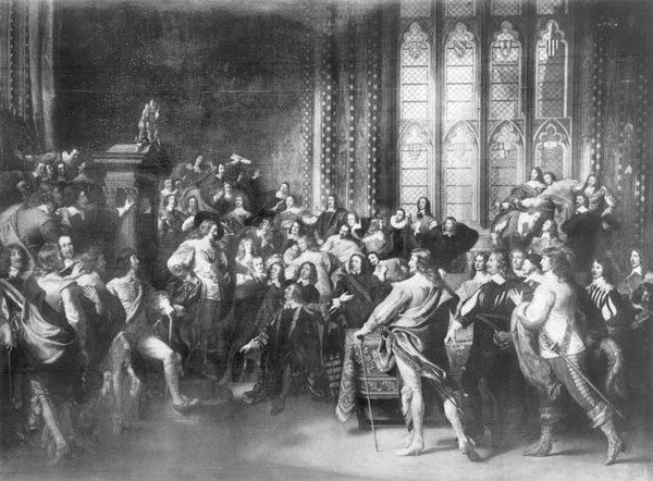 Karel I. (1600-49) při pokusu o zatčení pěti členů parlamentu, publikoval Walter Rowlands, 1888 od John Singleton Copley